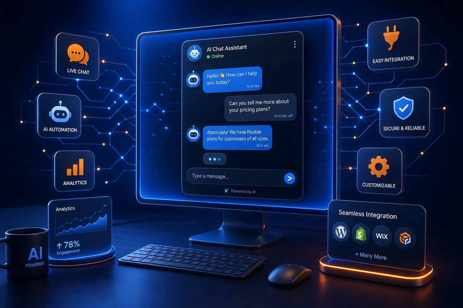Widget de chat con IA: captura leads 24/7