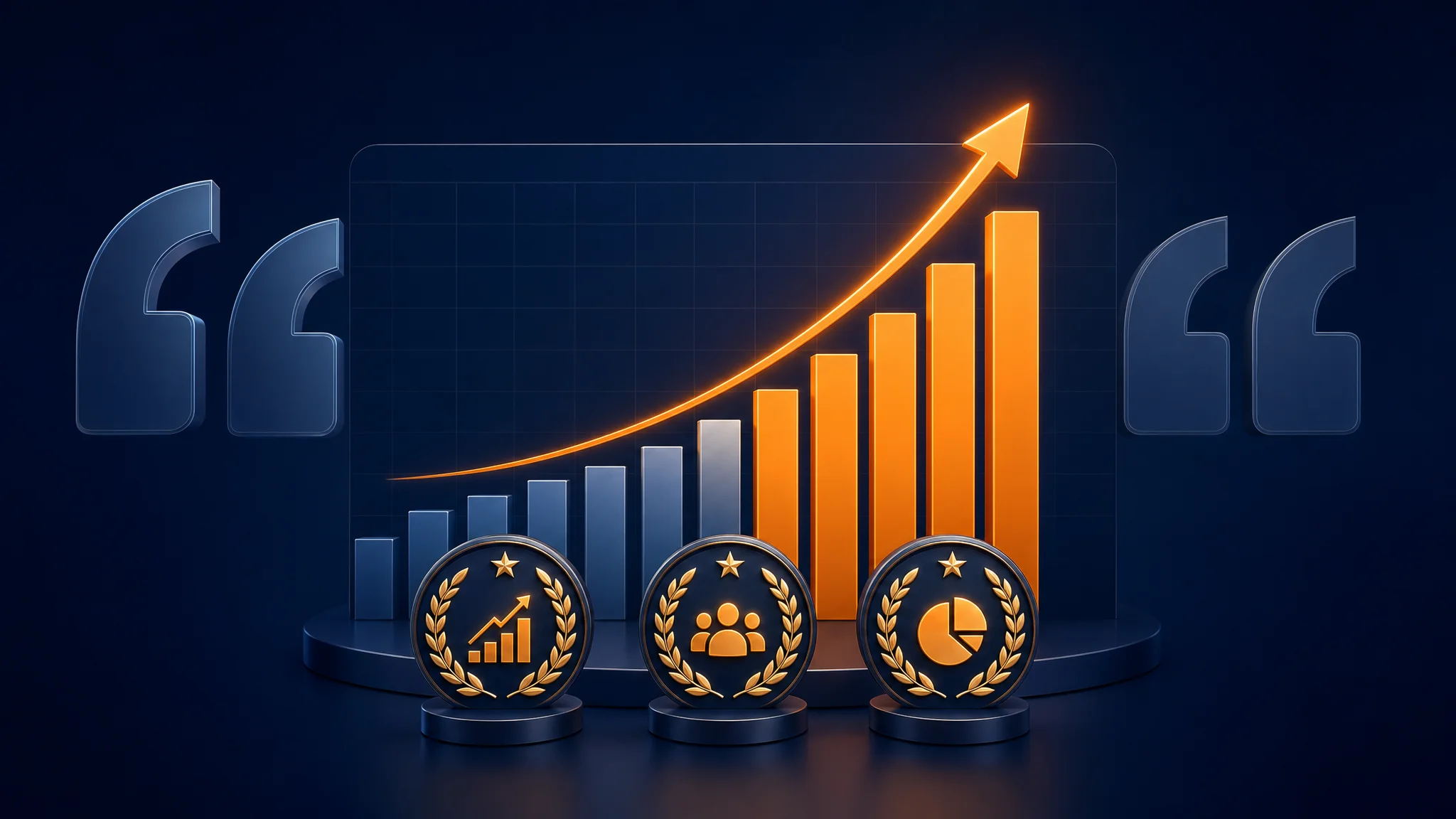 Charts showing business growth