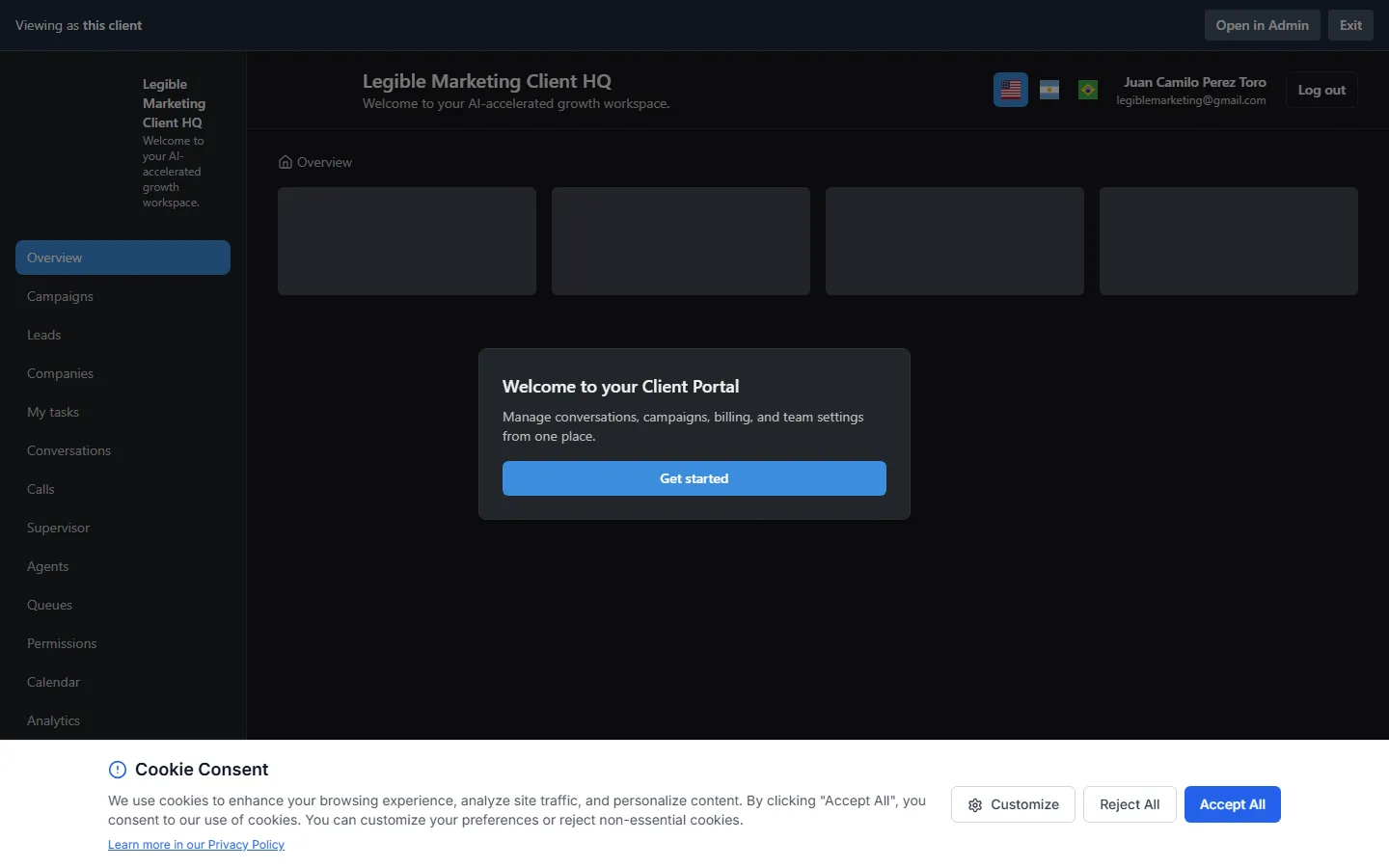 Client Portal product screenshot