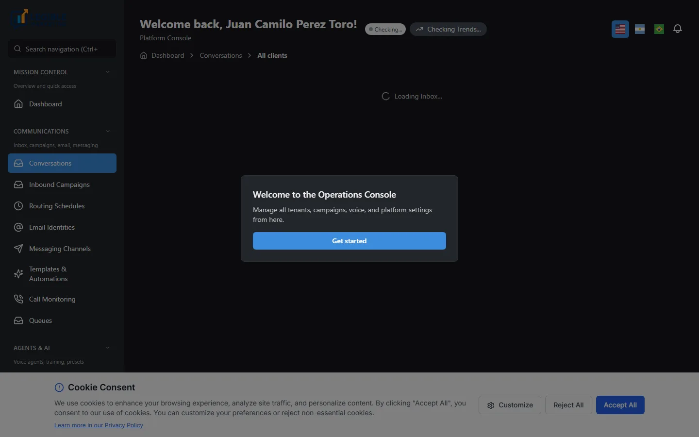 Omnichannel Conversations product screenshot